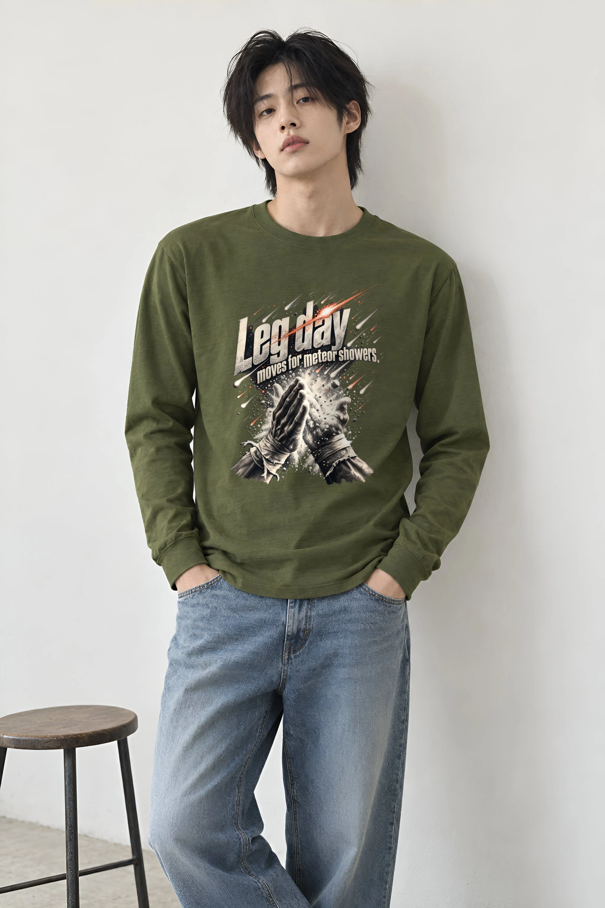 "Leg Day Meteor Showers" Unisex Longsleeve T-shirt