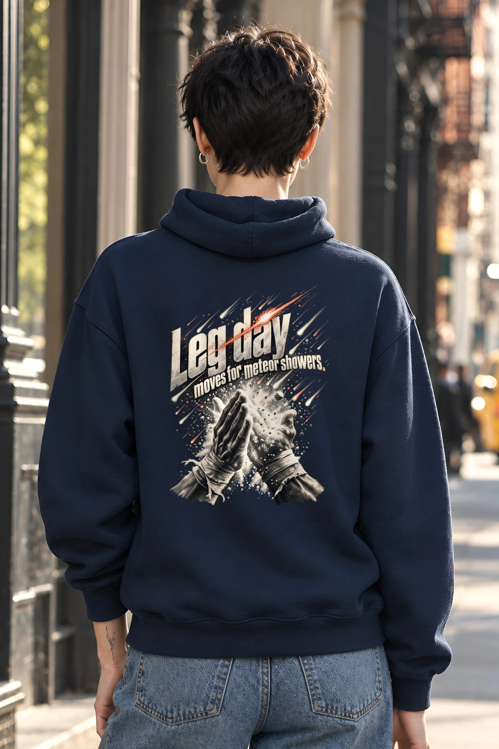 "Leg Day Meteor Showers" Unisex Pullover Hoodie
