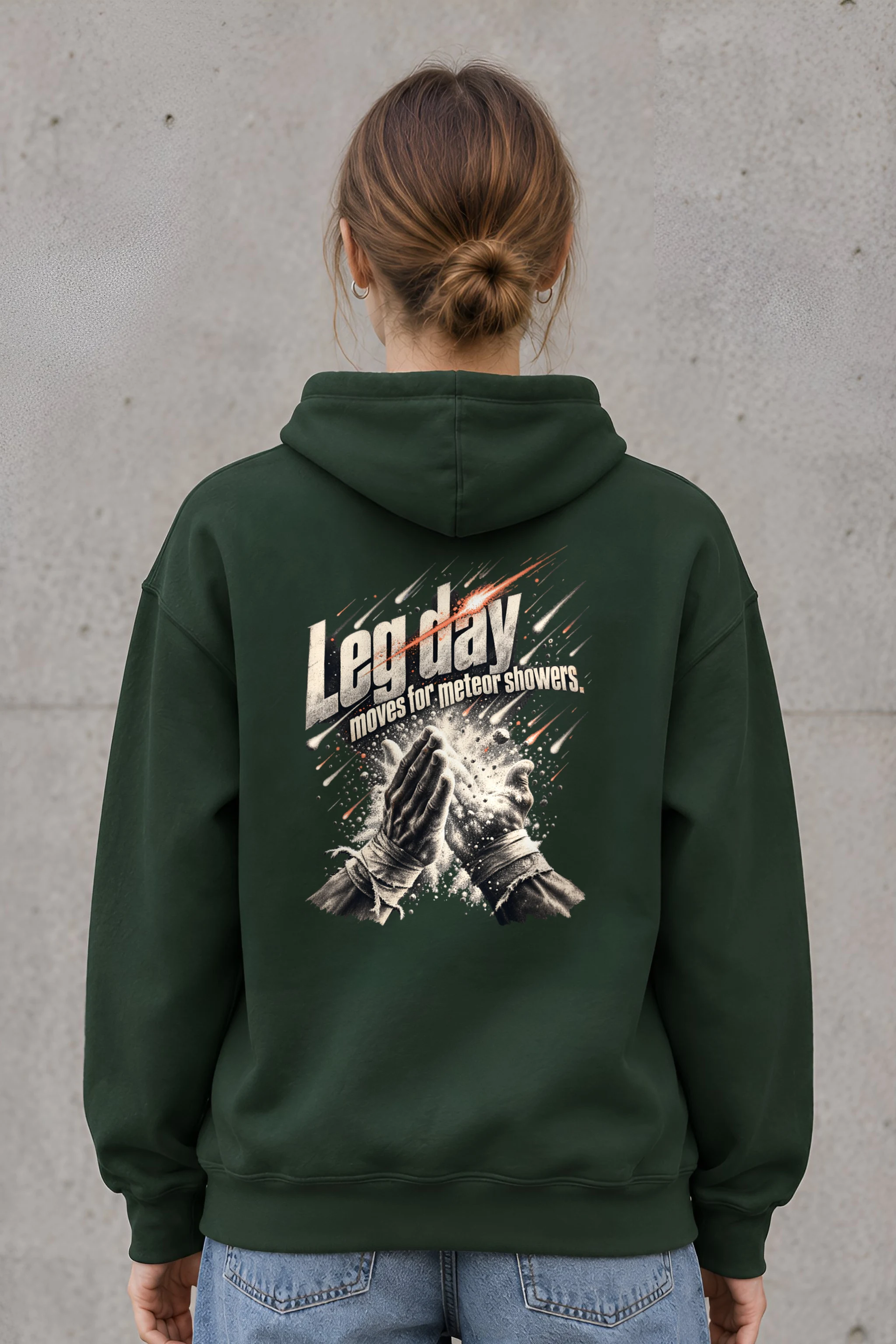 "Leg Day Meteor Showers" Unisex Pullover Hoodie