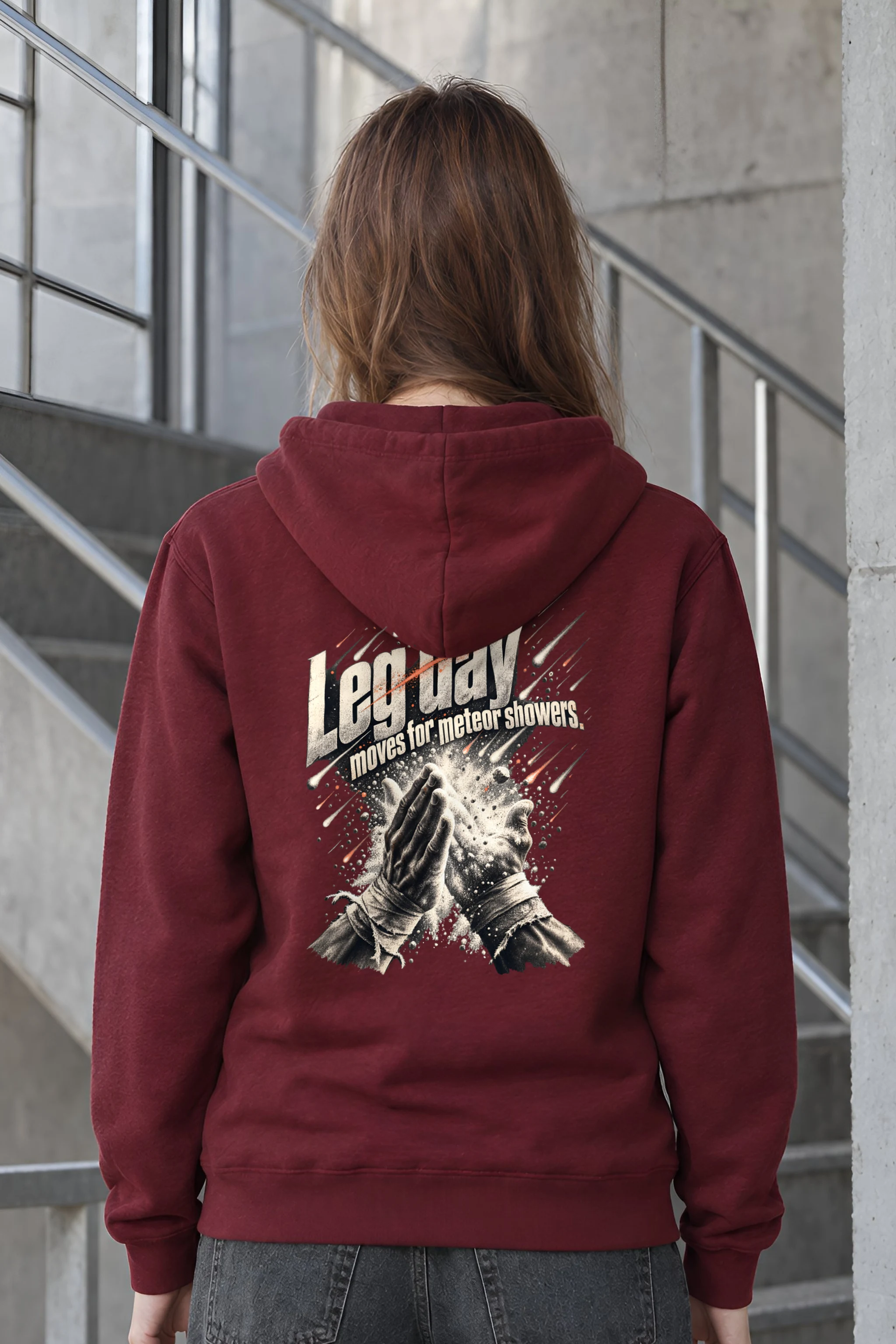"Leg Day Meteor Showers" Unisex Pullover Hoodie