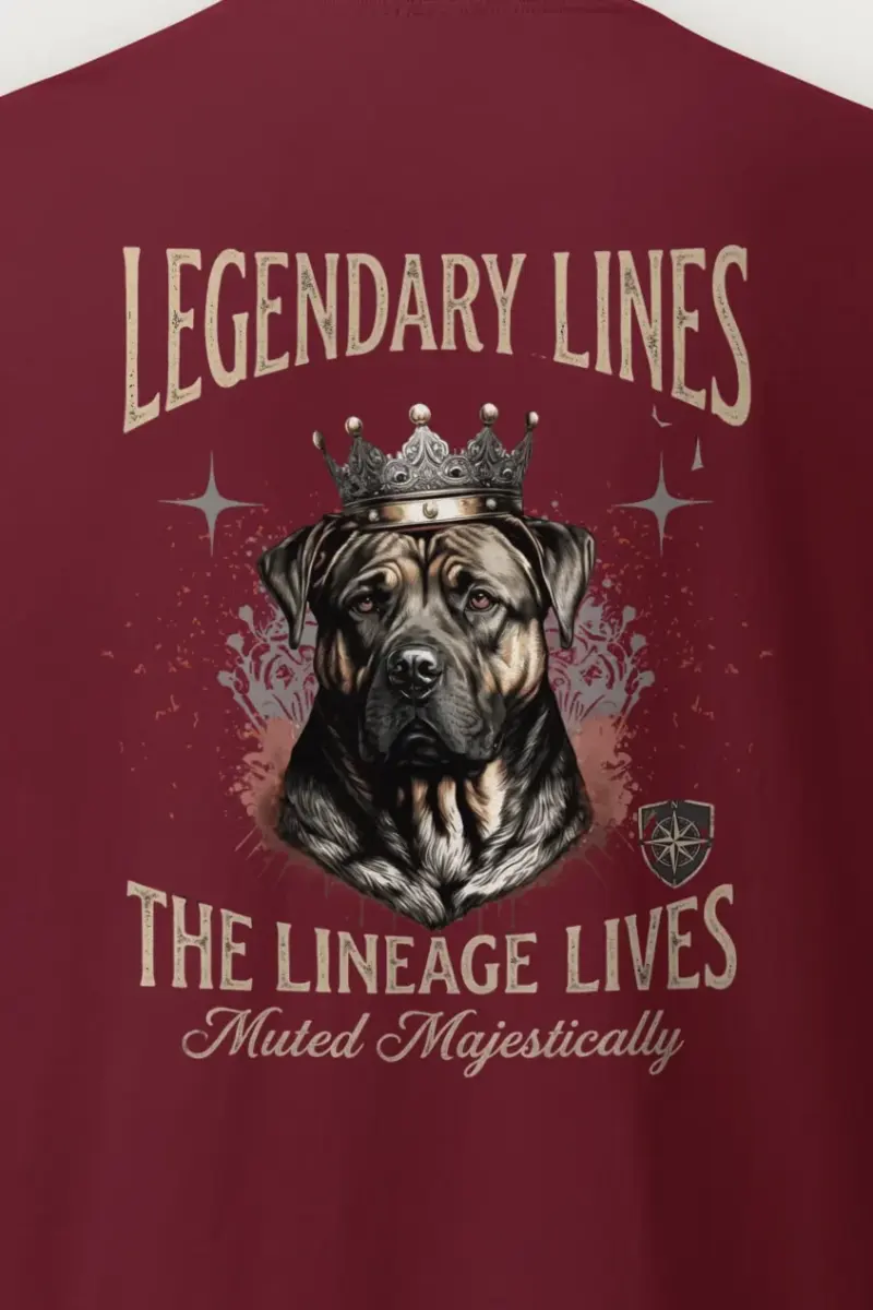 "Legendary Lines" Heavyweight Unisex Crewneck T-shirt - the graphic up close