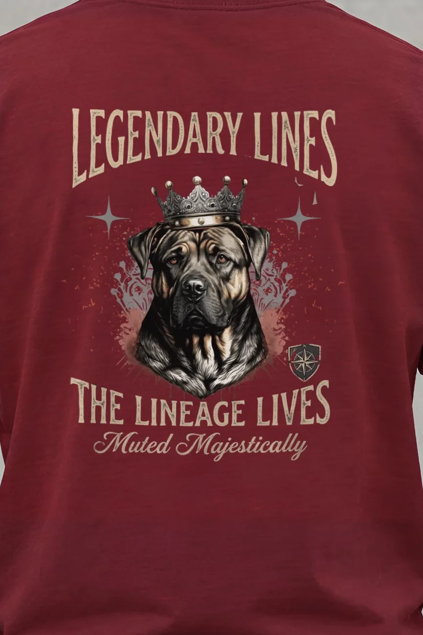 "Legendary Lines" Heavyweight Unisex Crewneck T-shirt - the graphic up close
