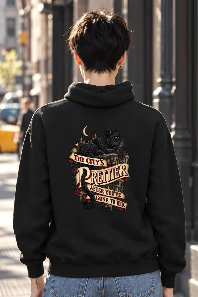 “Leopard After Dark” Unisex Pullover Hoodie
