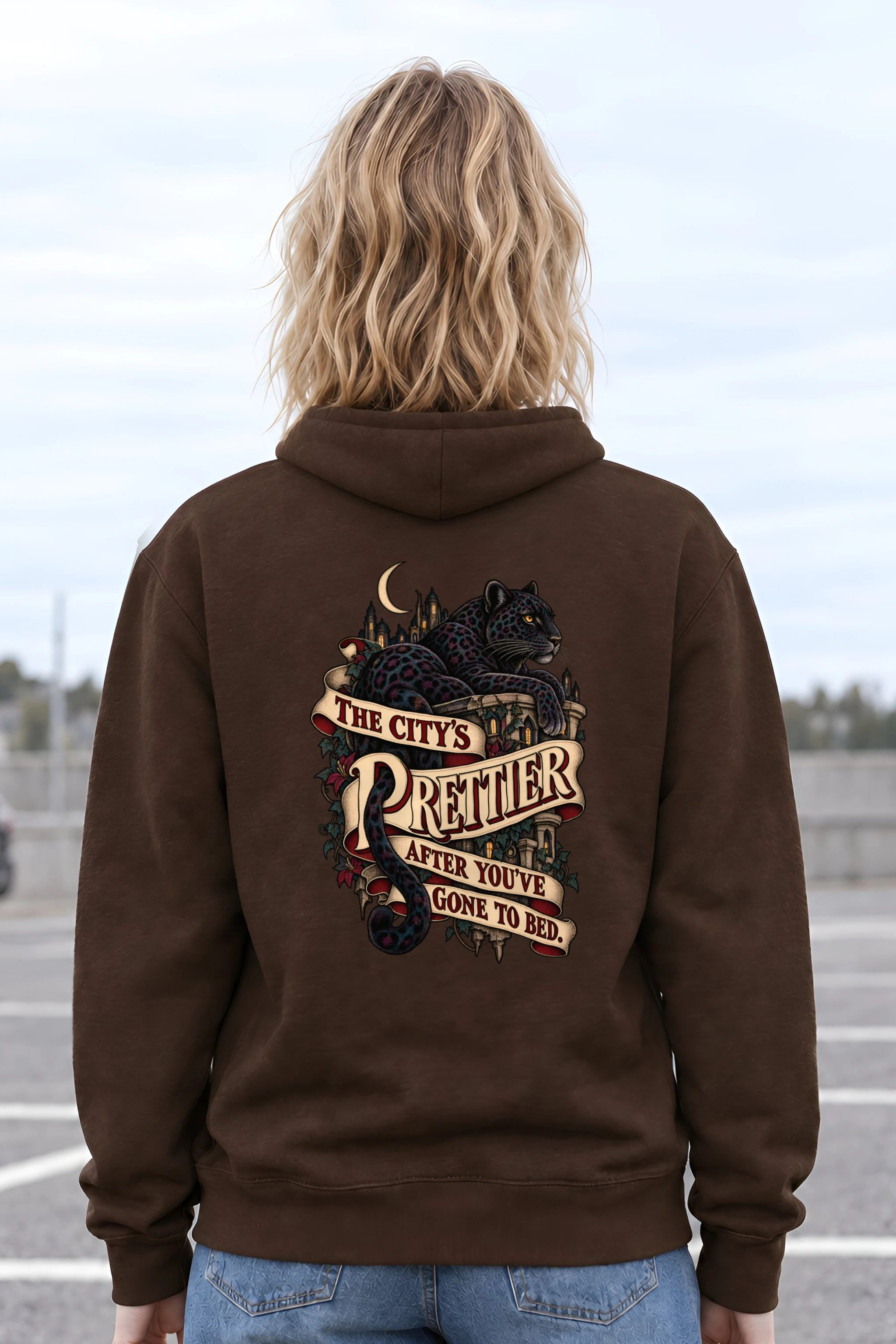 "Leopard After Dark" Unisex Pullover Hoodie
