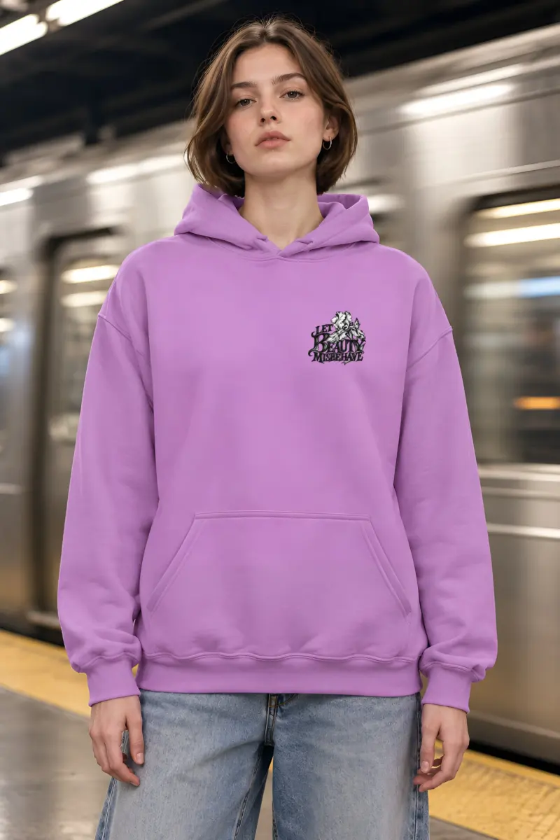 "Let Beauty Misbehave" Heavy Blend Unisex Pullover Hoodie