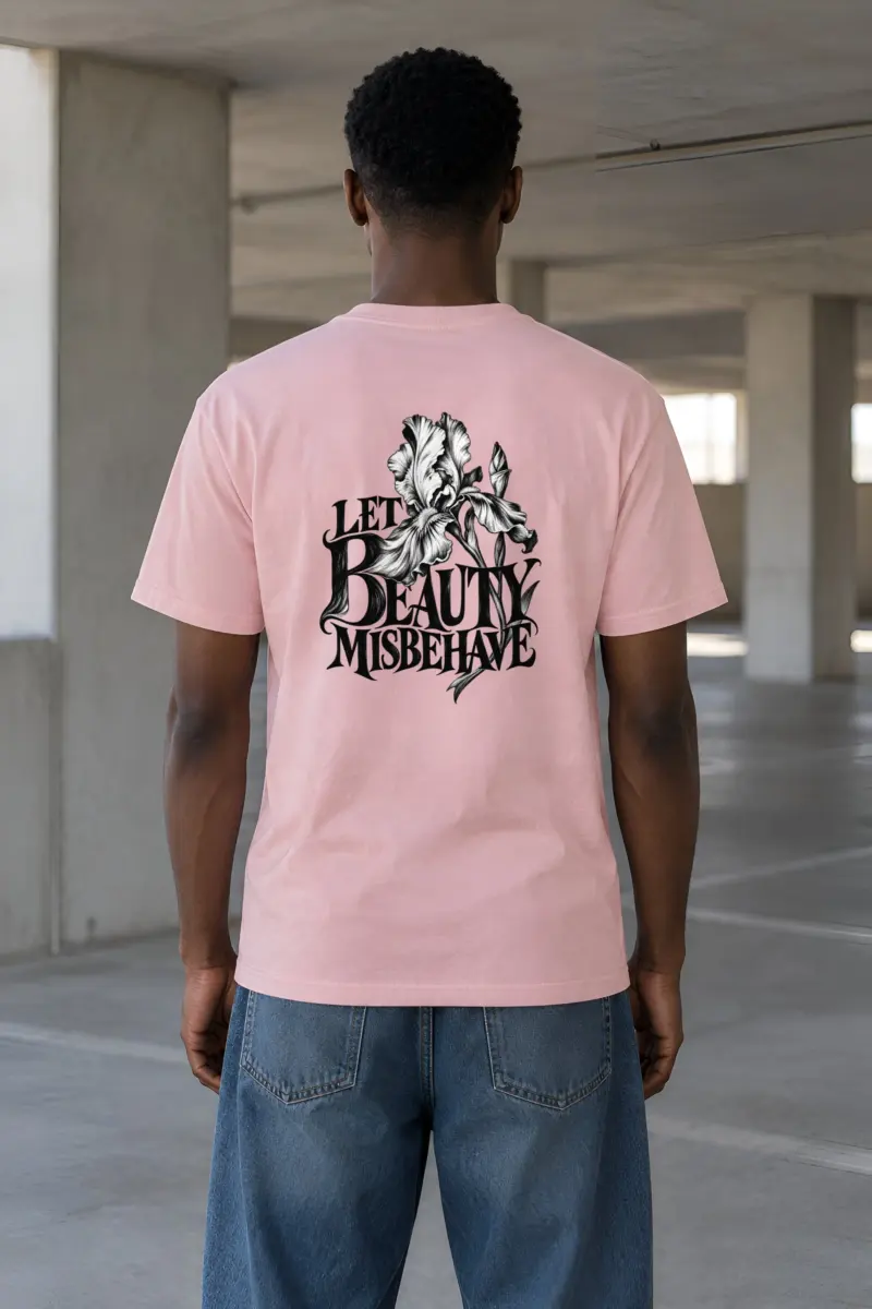 “Let Beauty Misbehave” Heavyweight Unisex Crewneck T-shirt