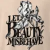 "Let Beauty Misbehave" Men's Oversized Heavyweight Crewneck T-Shirt