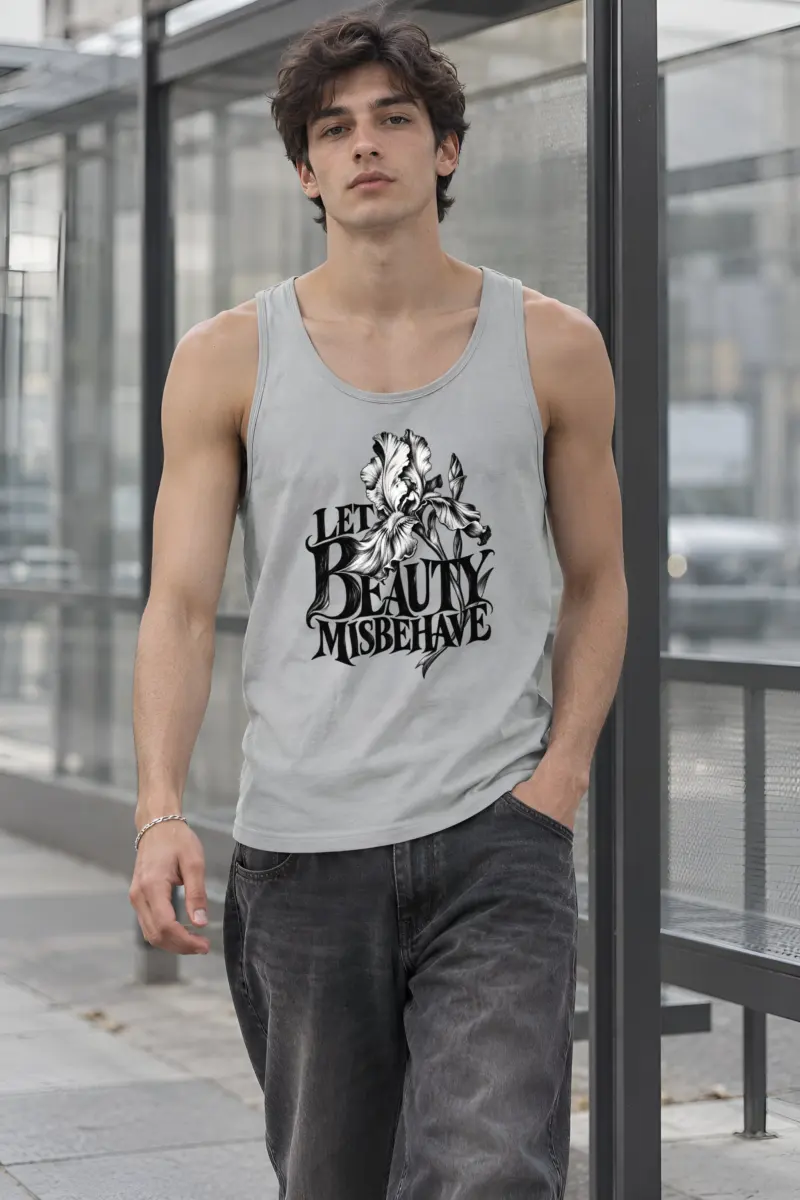 "Let Beauty Misbehave" Unisex Jersey Tank