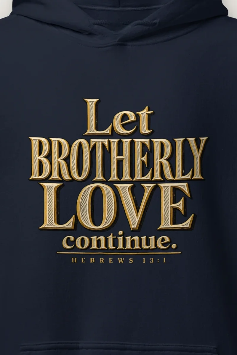 "Let Brotherly Love Continue" Heavy Blend Unisex Pullover Hoodie - the graphic up close