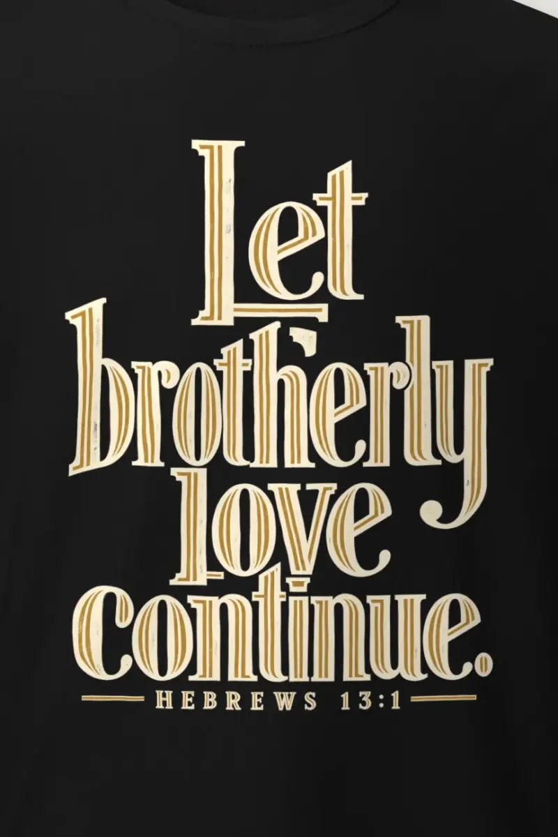 "Let Brotherly Love Continue" Heavyweight Unisex Crewneck T-shirt - the graphic up close