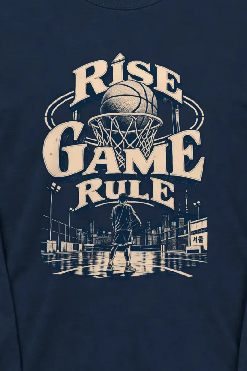"Rise Game Rule" Unisex Longsleeve T-shirt - the graphic up close