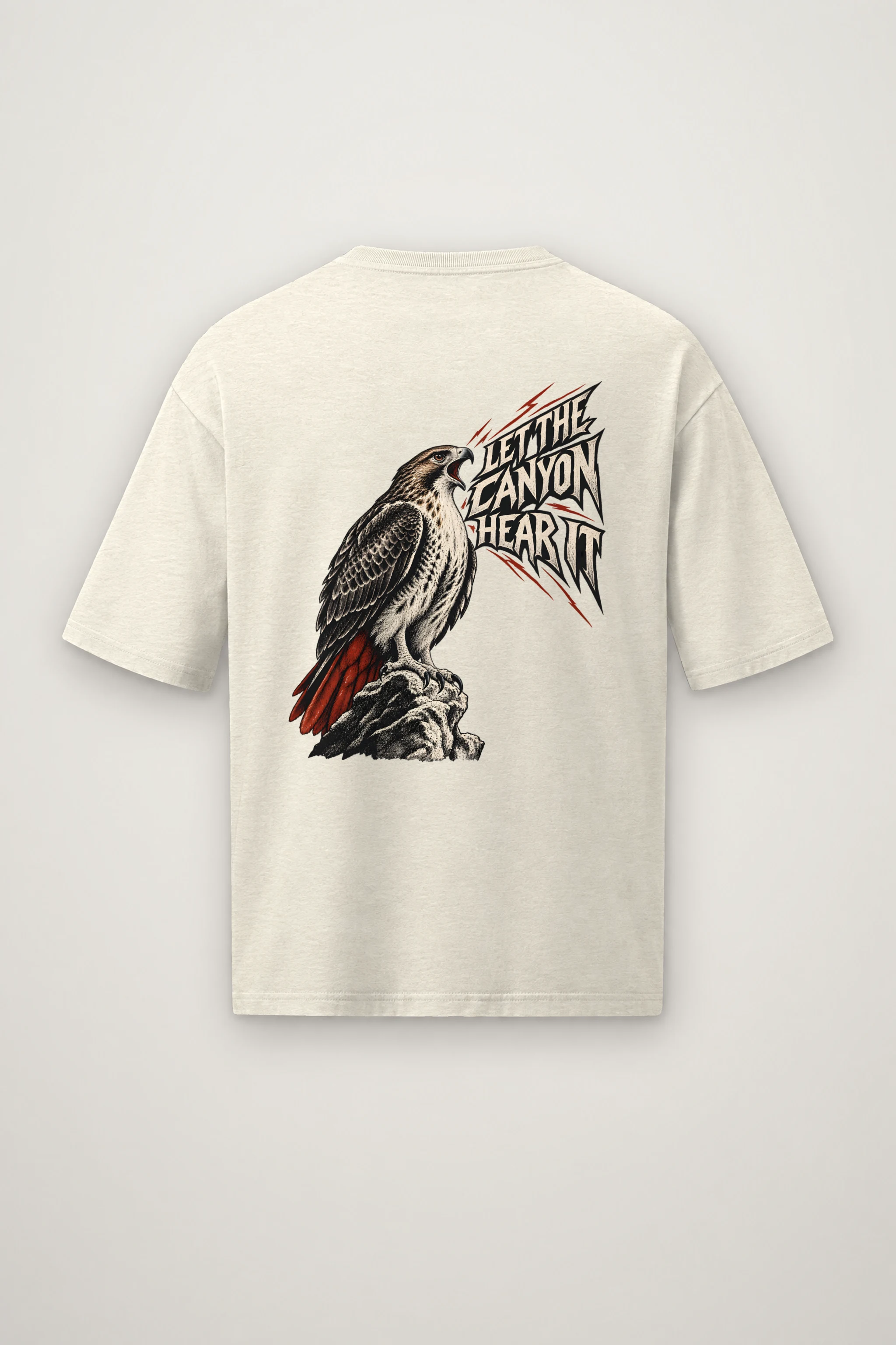 "Let the Canyon Hear It" Men's Oversized Heavyweight Crewneck T-Shirt