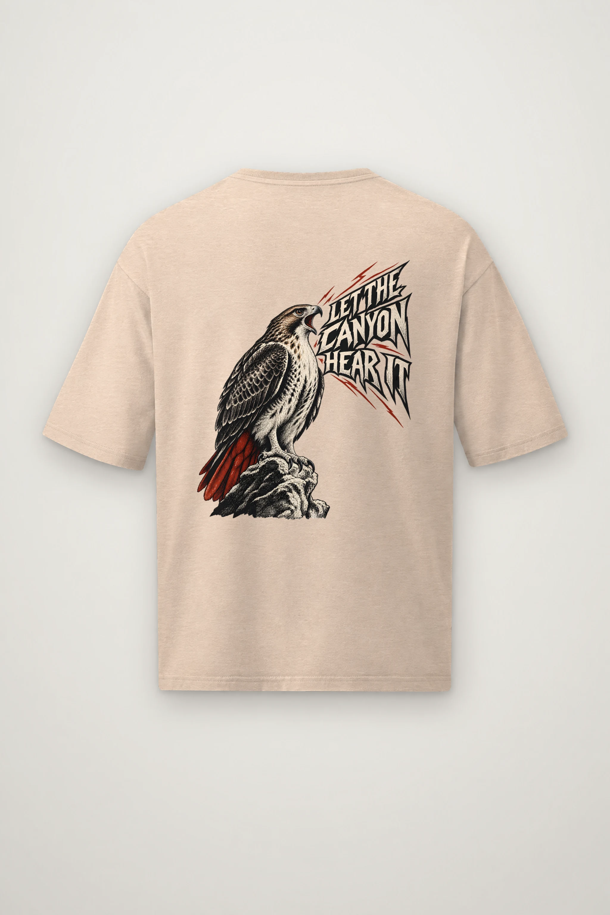 "Let the Canyon Hear It" Men's Oversized Heavyweight Crewneck T-Shirt