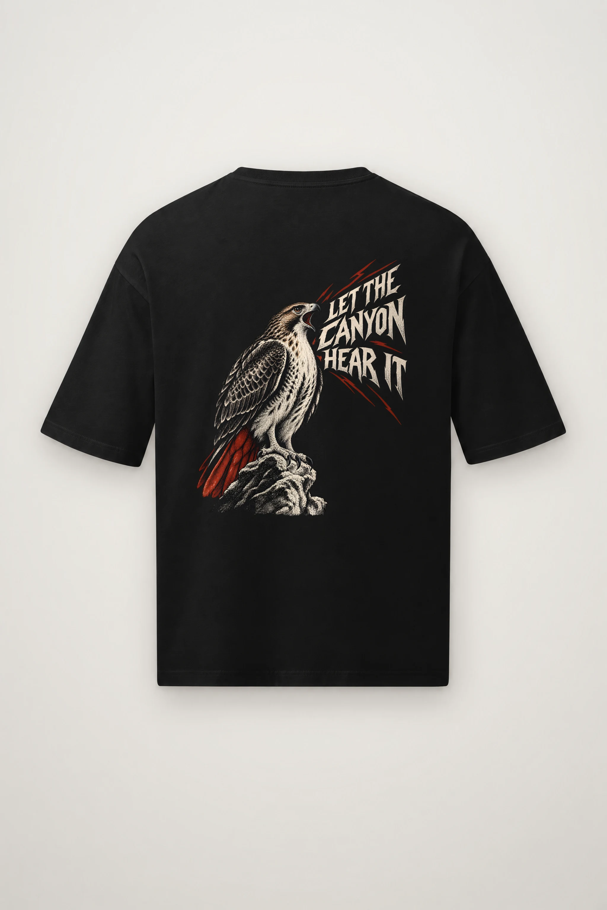 "Let the Canyon Hear It" Men's Oversized Heavyweight Crewneck T-Shirt