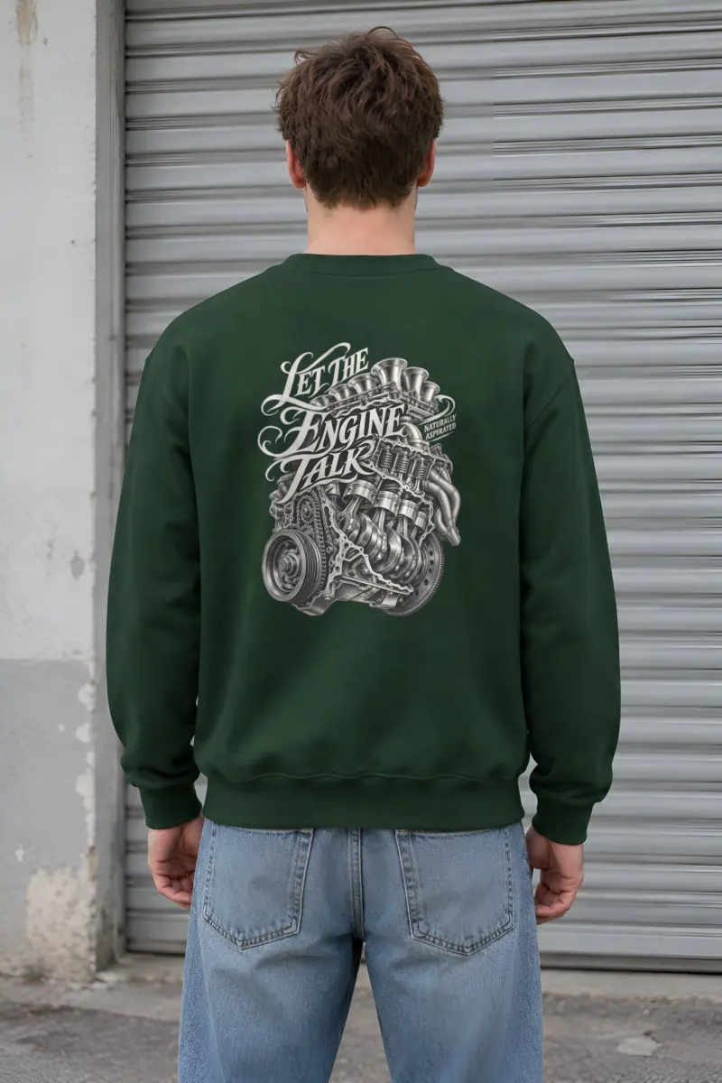 “Let the Engine Talk” Heavy Blend Unisex Crewneck Sweatshirt
