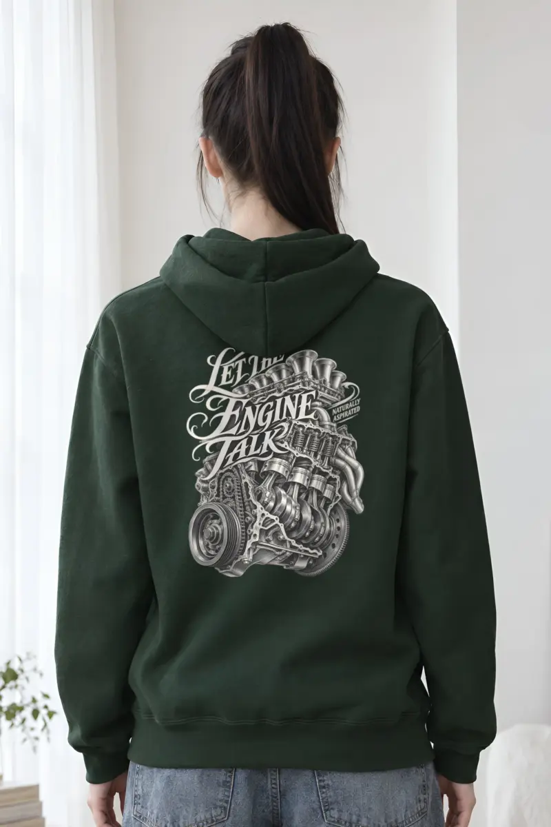 “Let the Engine Talk” Heavy Blend Unisex Pullover Hoodie