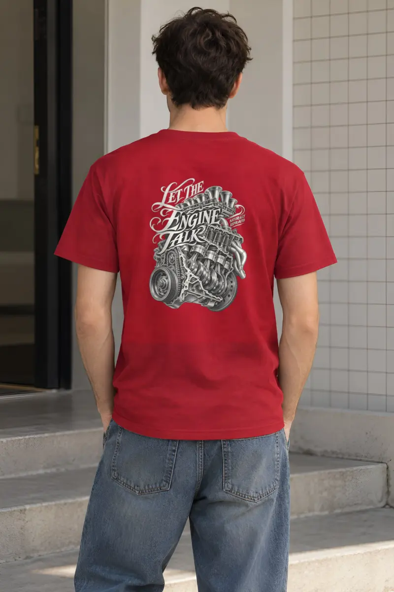 “Let the Engine Talk” Heavyweight Unisex Crewneck T-shirt