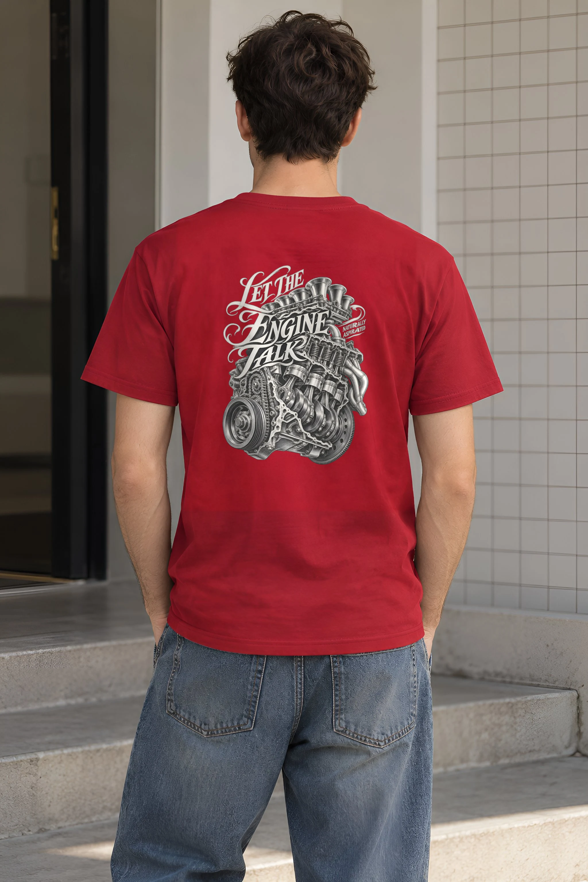 "Let the Engine Talk" Heavyweight Unisex Crewneck T-shirt