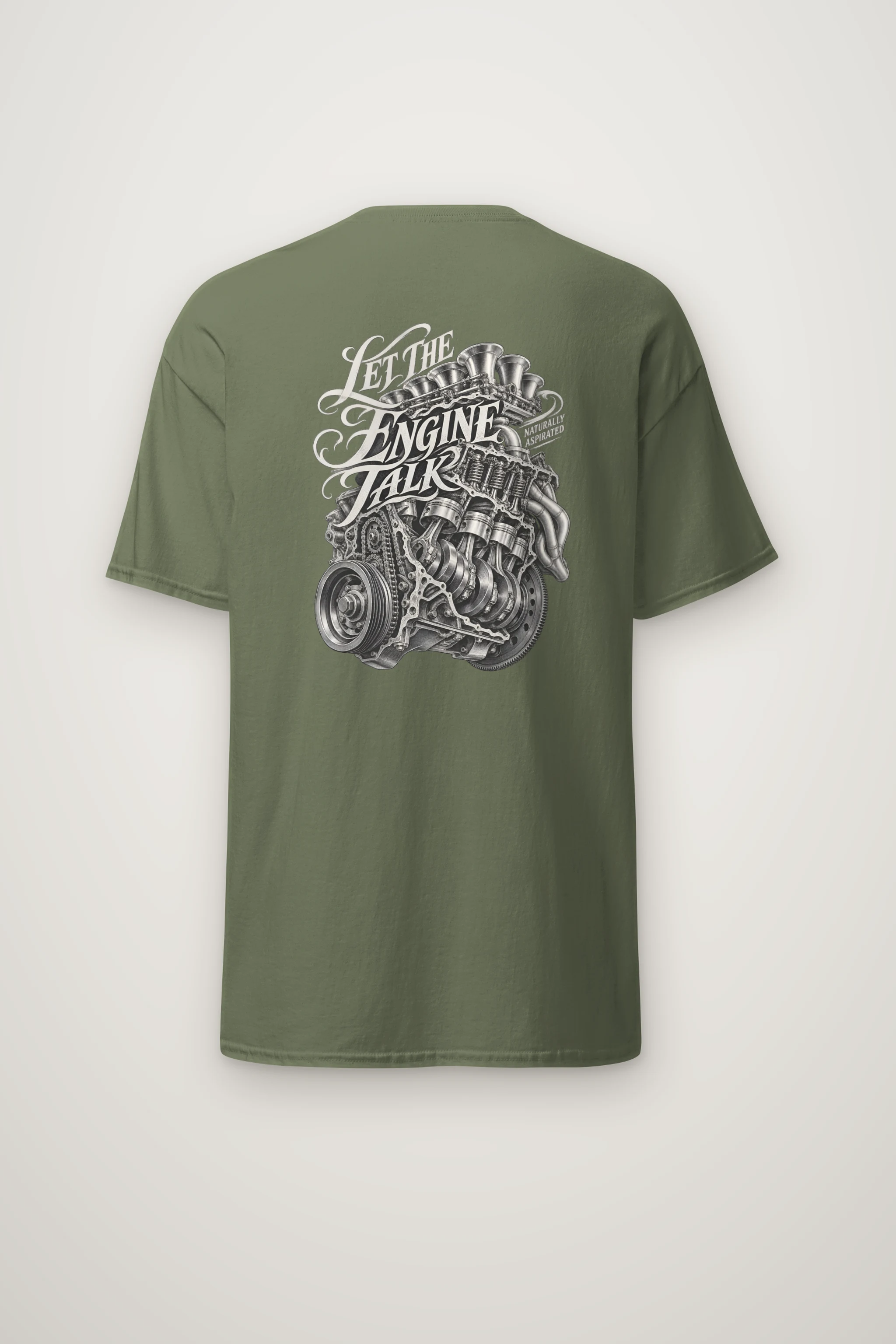 "Let the Engine Talk" Heavyweight Unisex Crewneck T-shirt