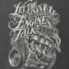 "Let the Engine Talk" Men's Oversized Heavyweight Crewneck T-Shirt