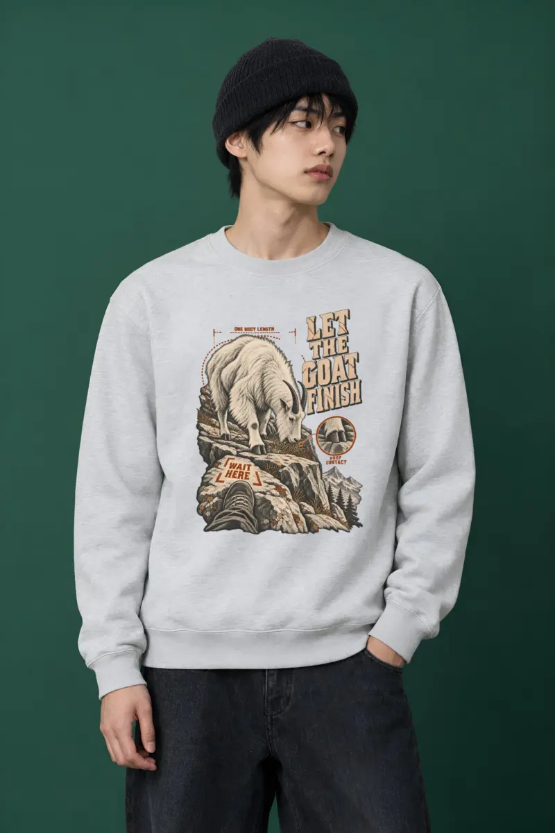 "Let the Goat Finish" Heavy Blend Unisex Crewneck Sweatshirt