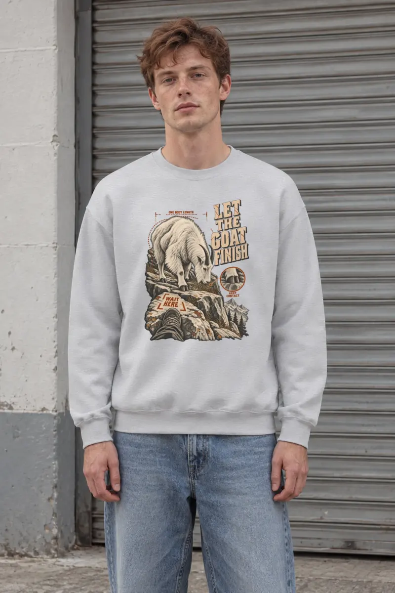 "Let the Goat Finish" Heavy Blend Unisex Crewneck Sweatshirt