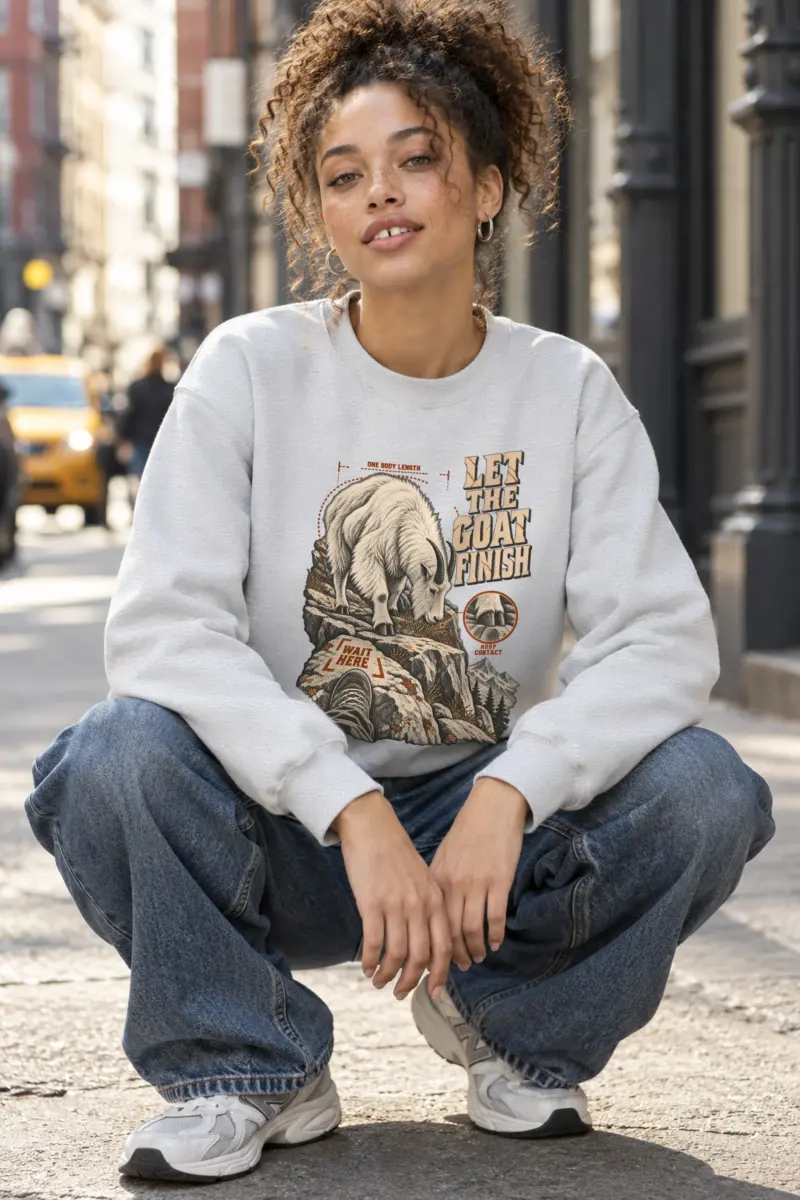 "Let the Goat Finish" Heavy Blend Unisex Crewneck Sweatshirt