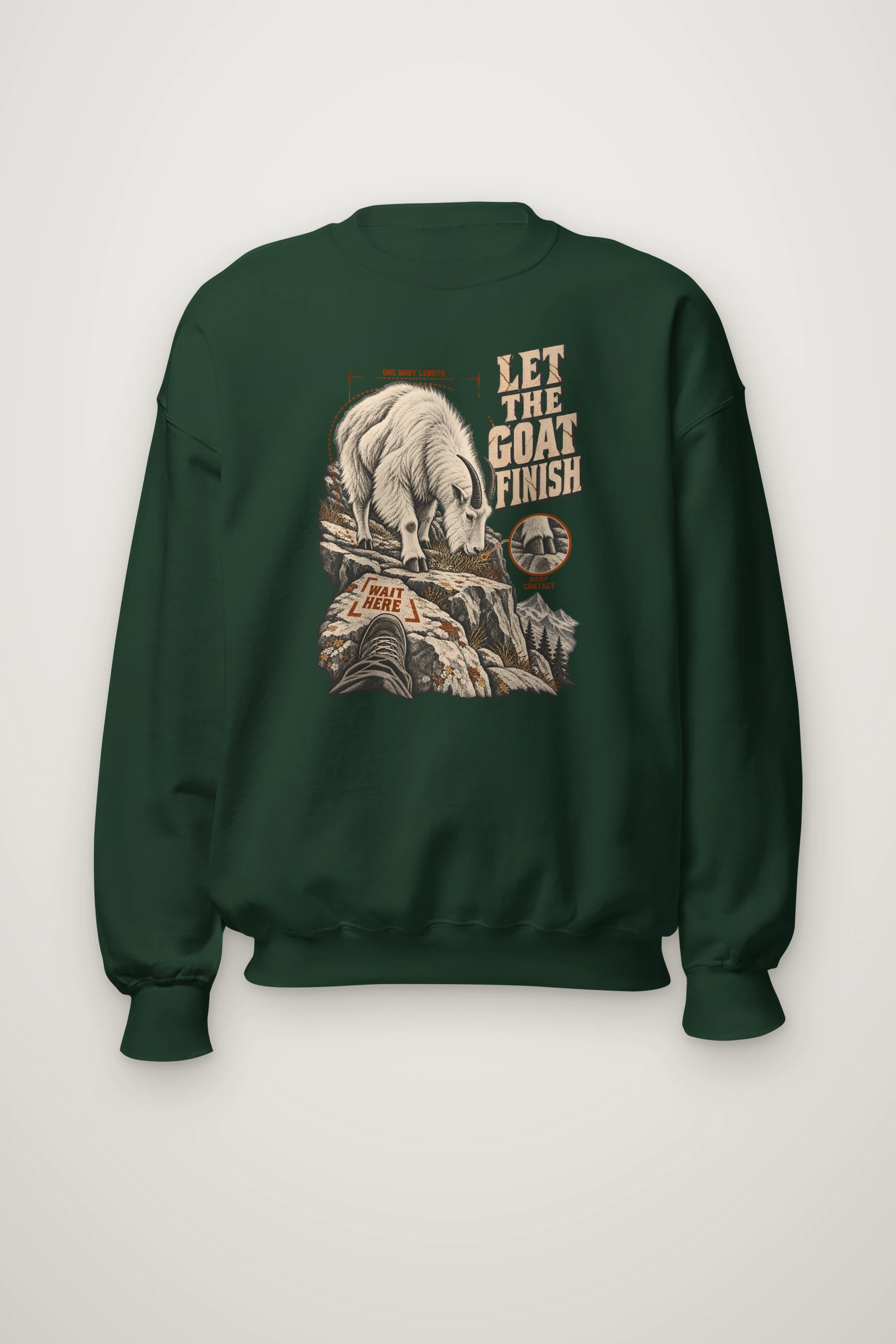 "Let the Goat Finish" Heavy Blend Unisex Crewneck Sweatshirt
