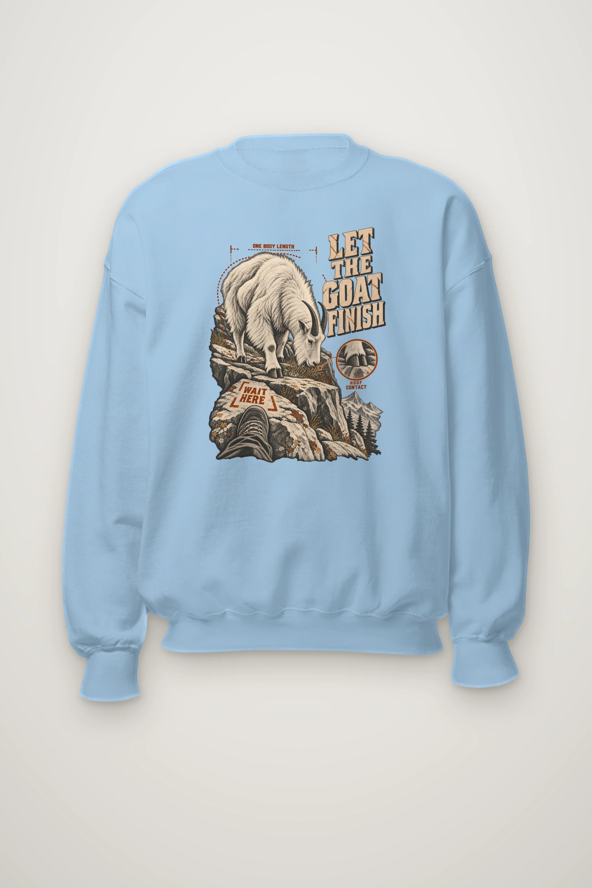 "Let the Goat Finish" Heavy Blend Unisex Crewneck Sweatshirt