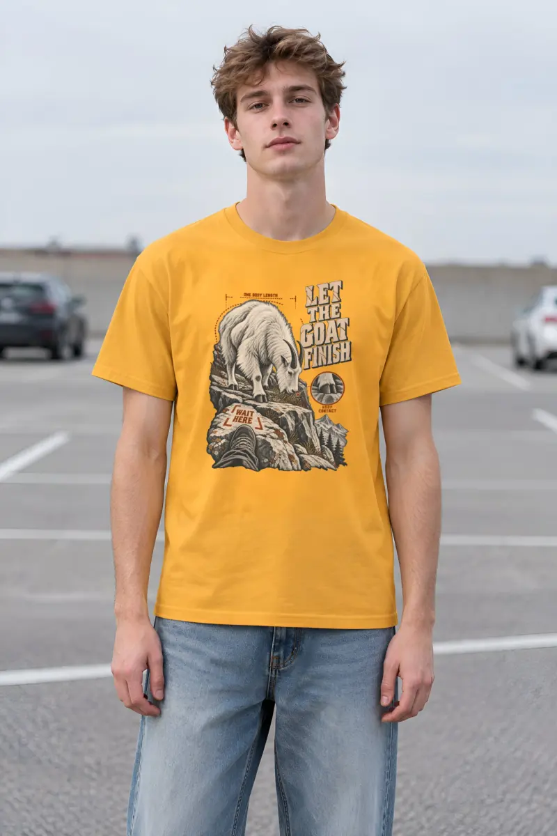 "Let the Goat Finish" Heavyweight Unisex Crewneck T-shirt
