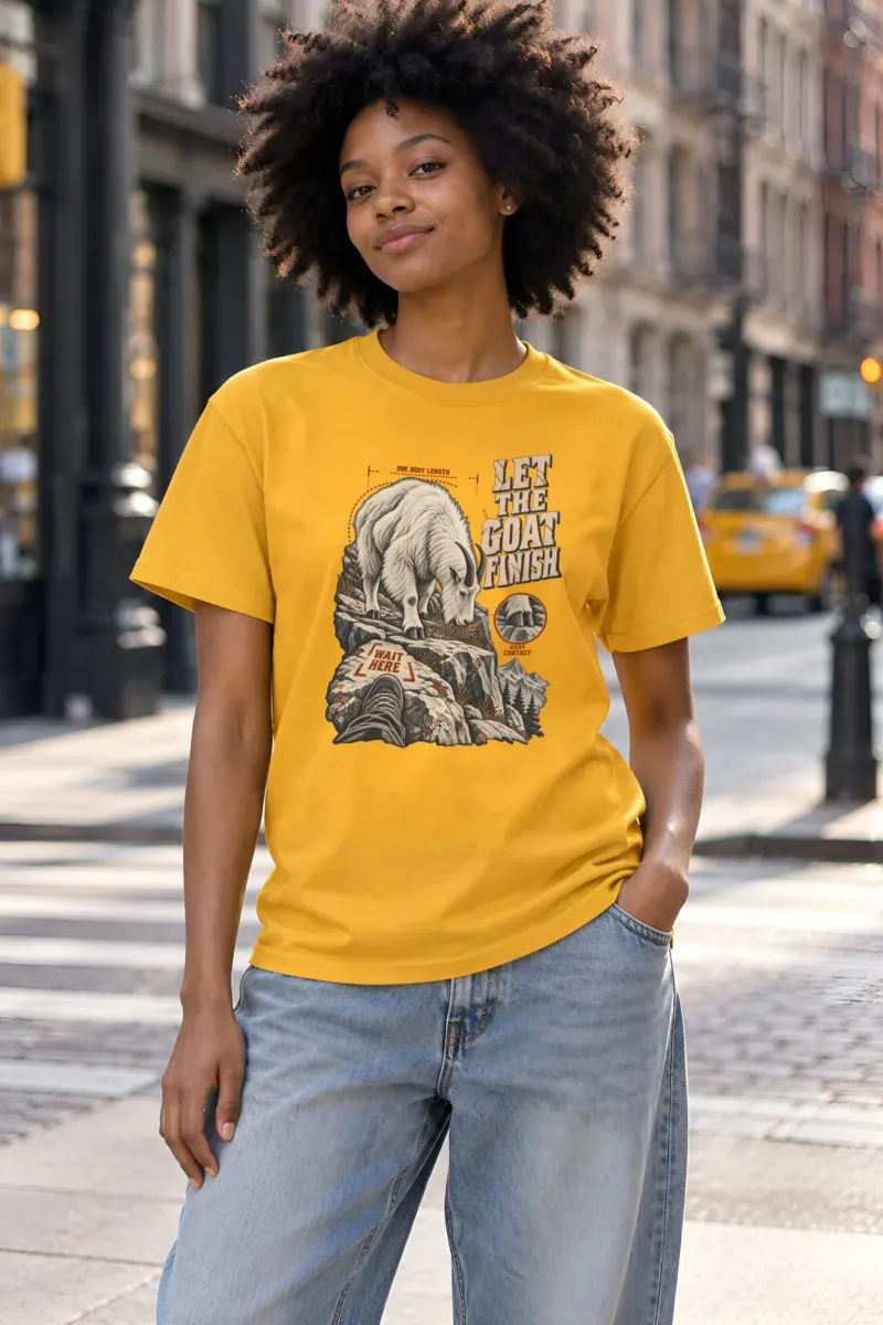"Let the Goat Finish" Heavyweight Unisex Crewneck T-shirt
