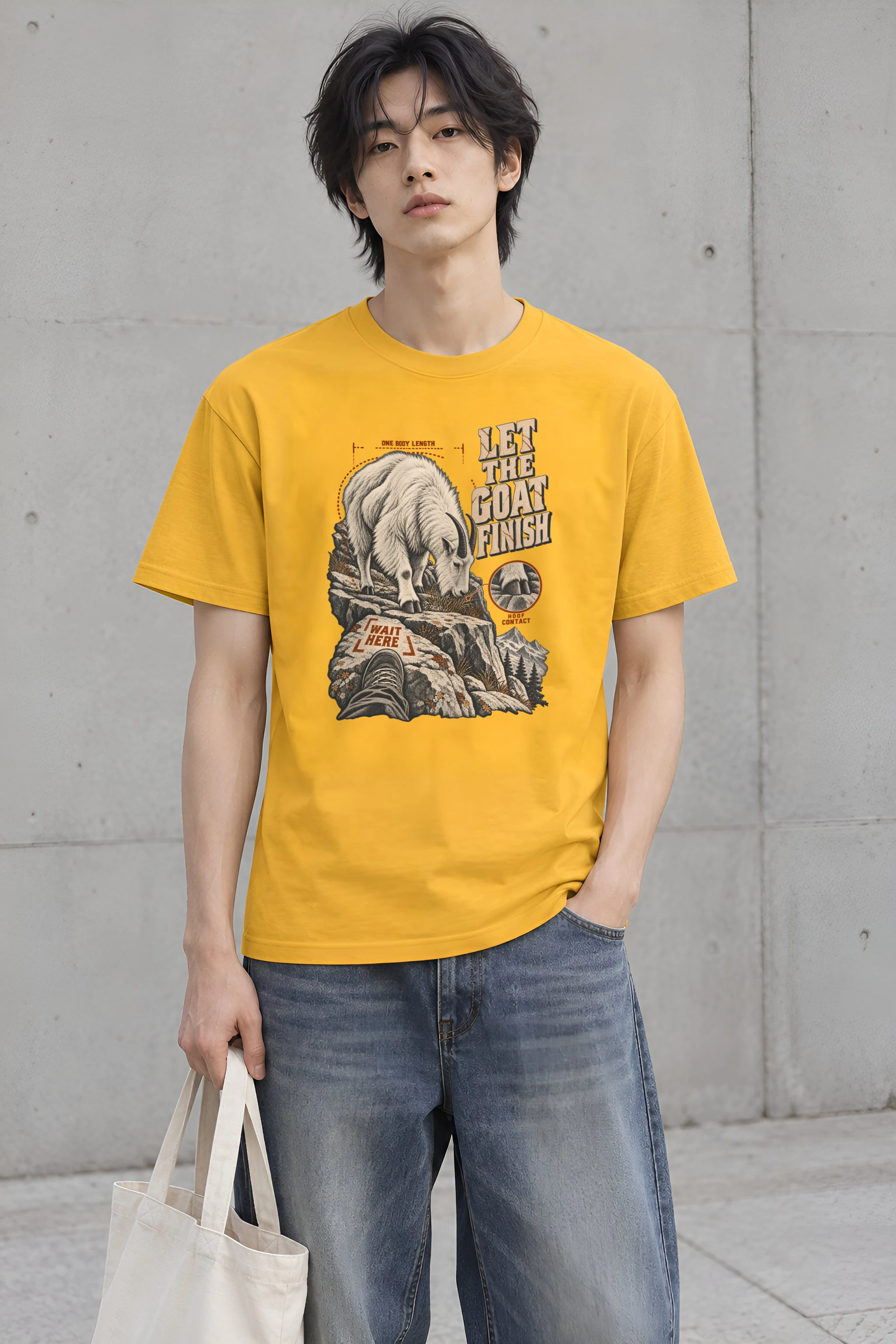 "Let the Goat Finish" Heavyweight Unisex Crewneck T-shirt