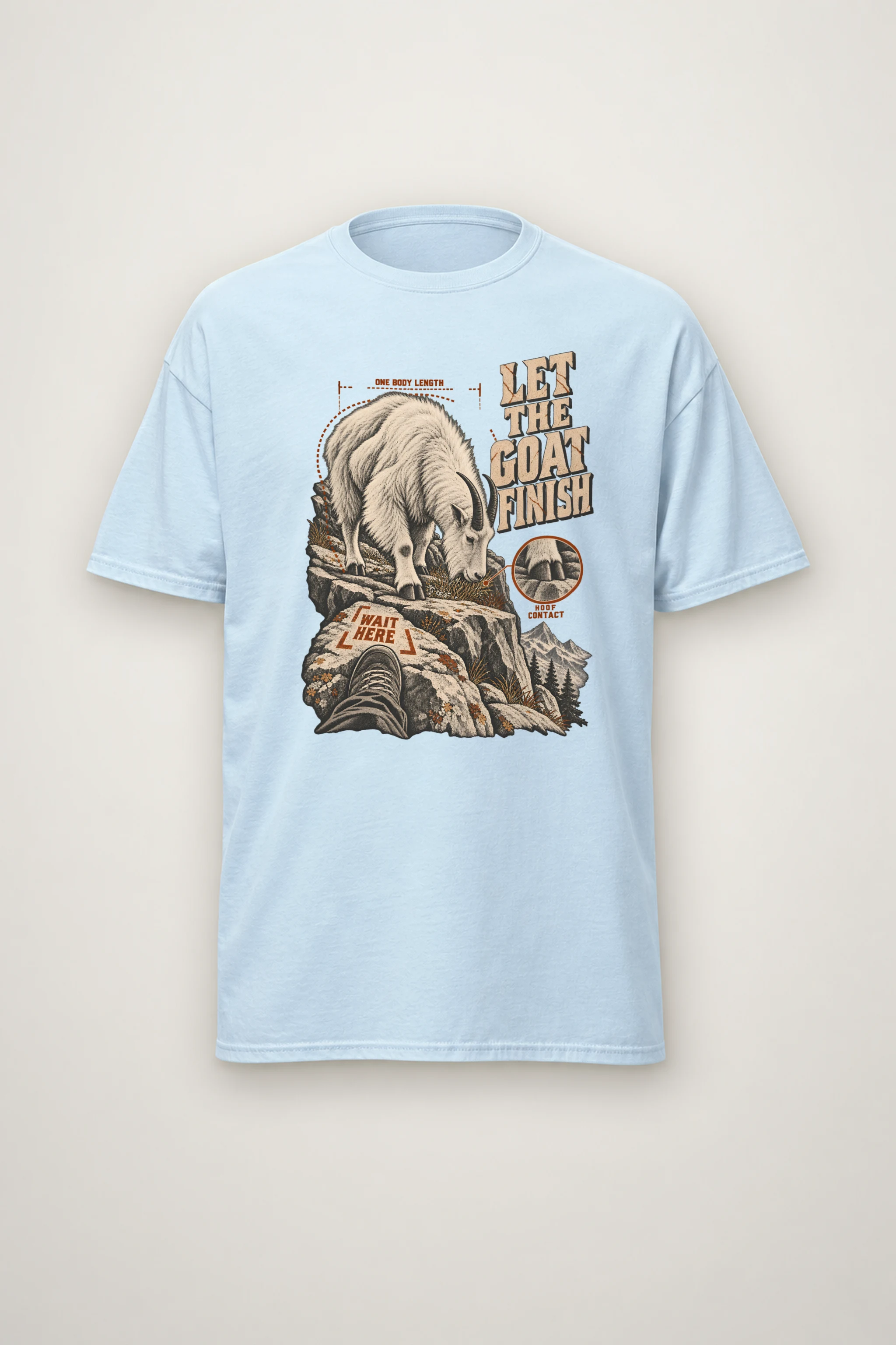 "Let the Goat Finish" Heavyweight Unisex Crewneck T-shirt
