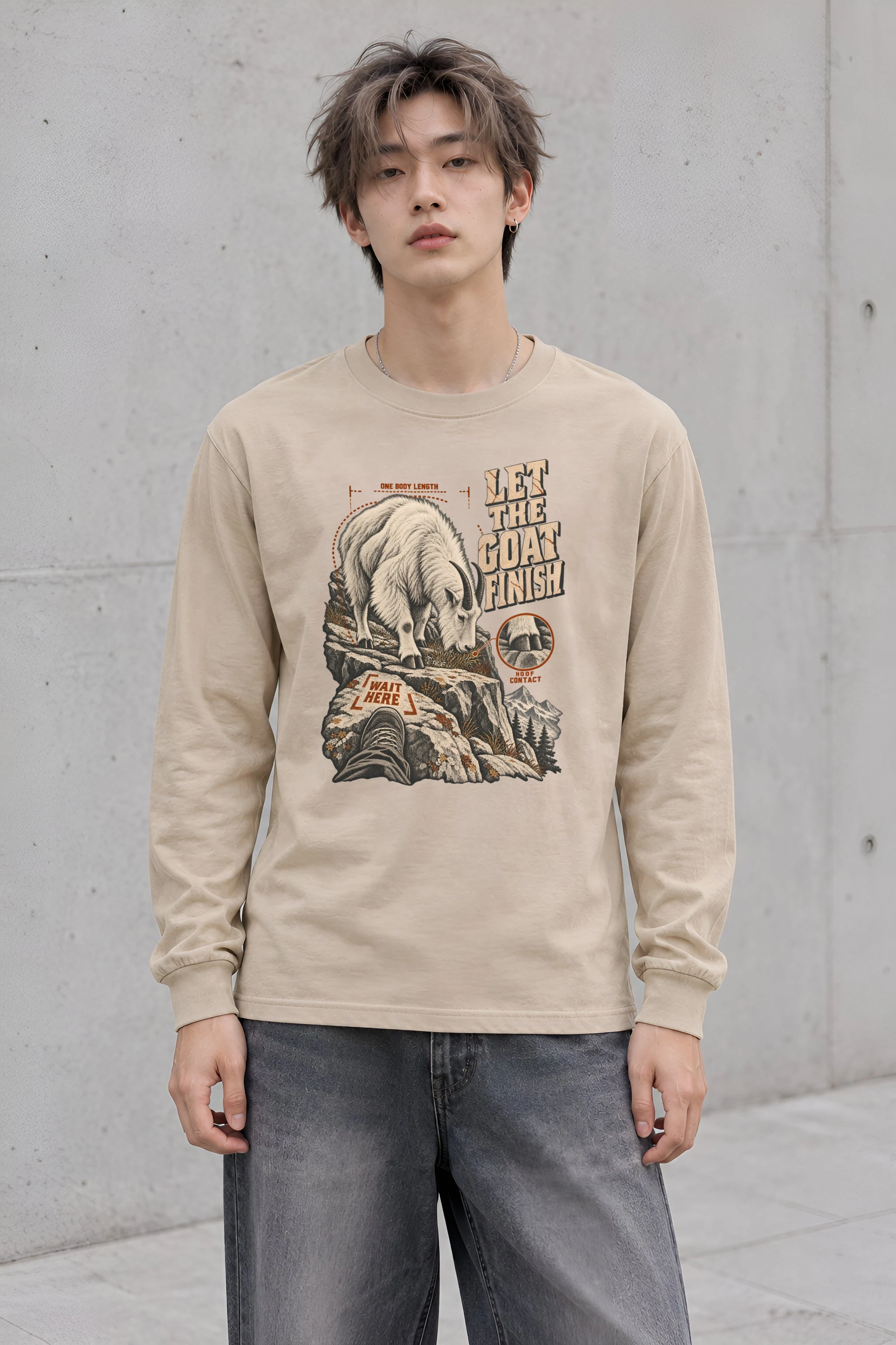 "Let the Goat Finish" Unisex Longsleeve T-shirt