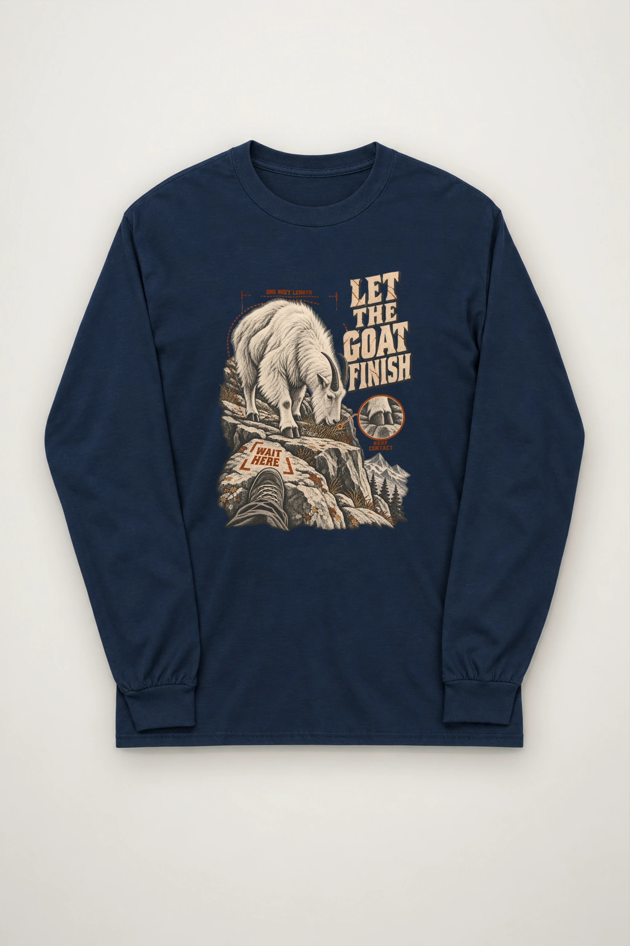 "Let the Goat Finish" Unisex Longsleeve T-shirt