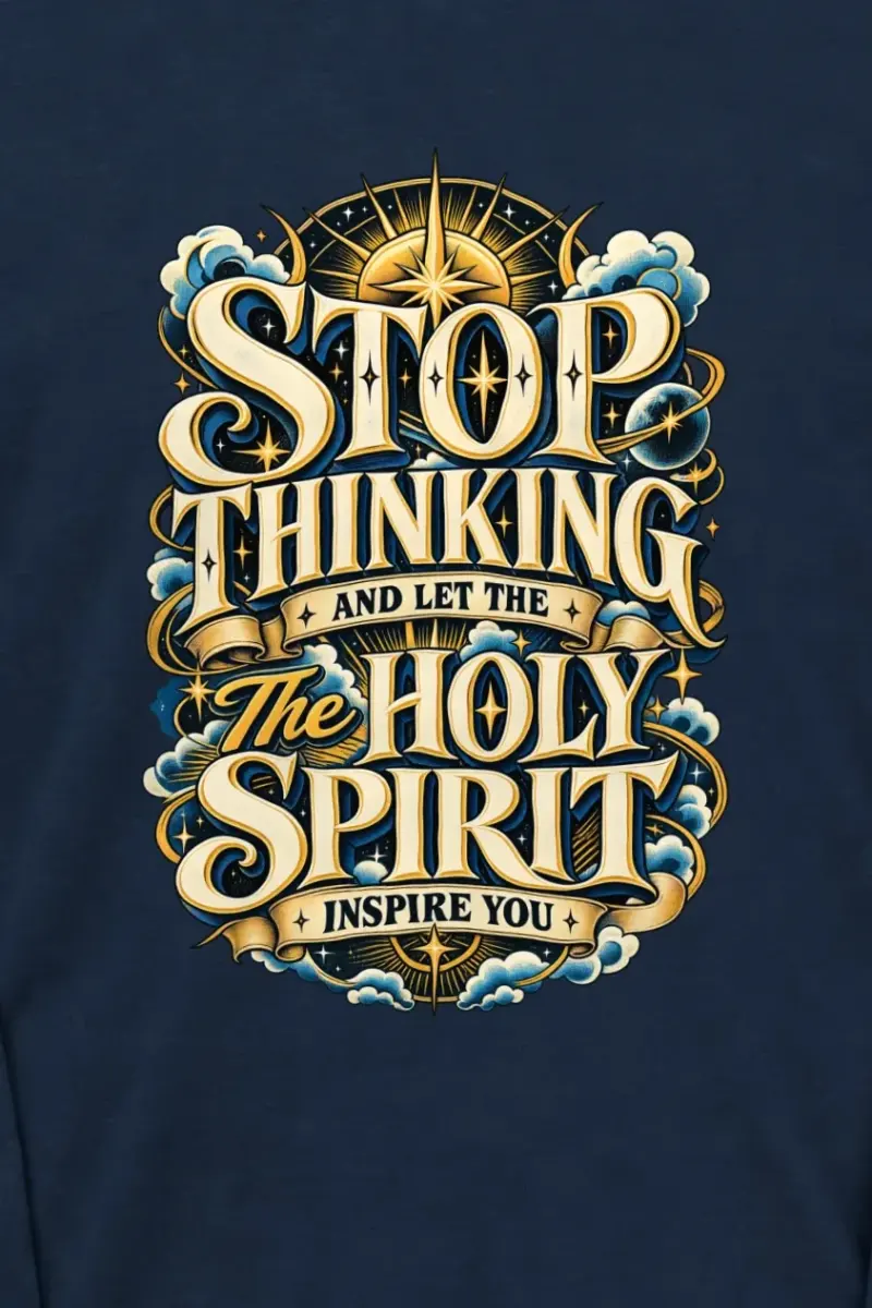 "Let Inspiration Lead" Unisex Longsleeve T-shirt - the graphic up close
