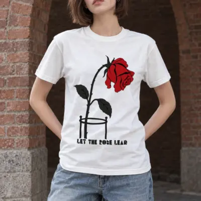 "Let the Rose Lean" Heavyweight Unisex Crewneck T-shirt