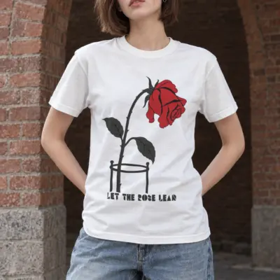 "Let the Rose Lean" Heavyweight Unisex Crewneck T-shirt