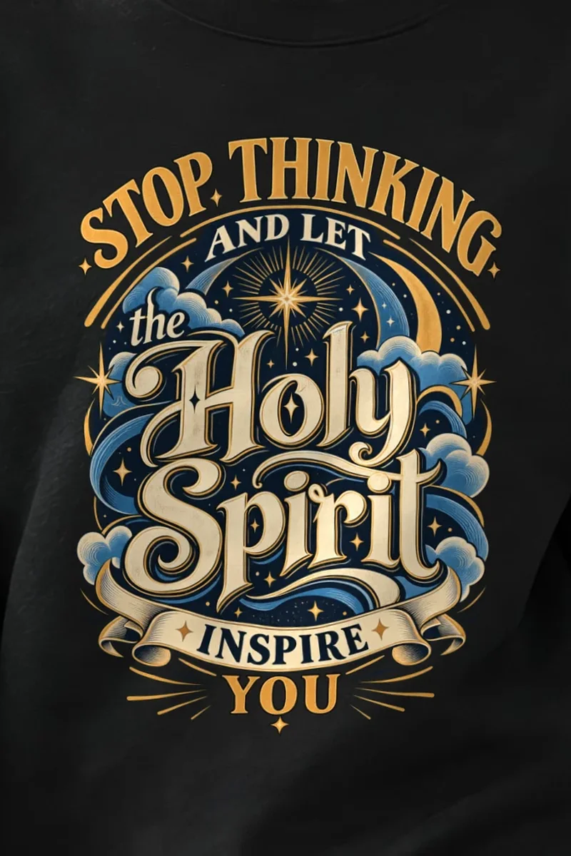 "Let The Spirit Inspire" 1 Crewneck Sweatshirt - the graphic up close
