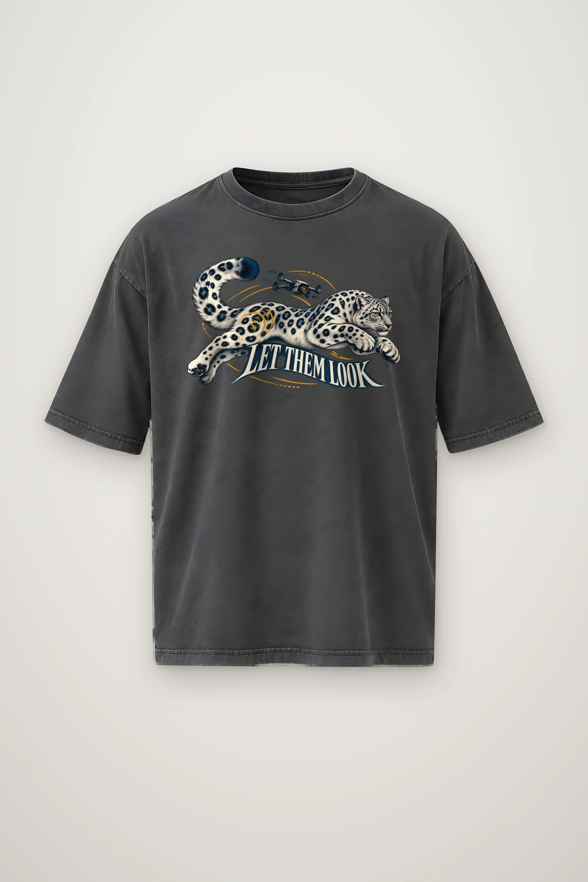 "Let Them Look" Men's Oversized Heavyweight Crewneck T-Shirt