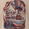 "Let's Go At Wind Speed" Heavyweight Unisex Crewneck T-shirt