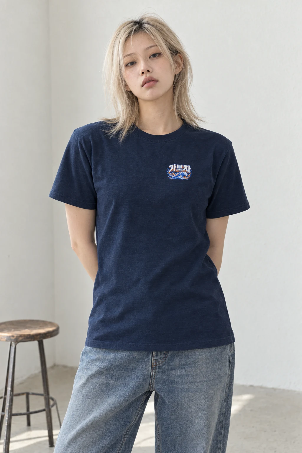 "Let's Go Dolphin" Heavyweight Unisex Crewneck T-shirt