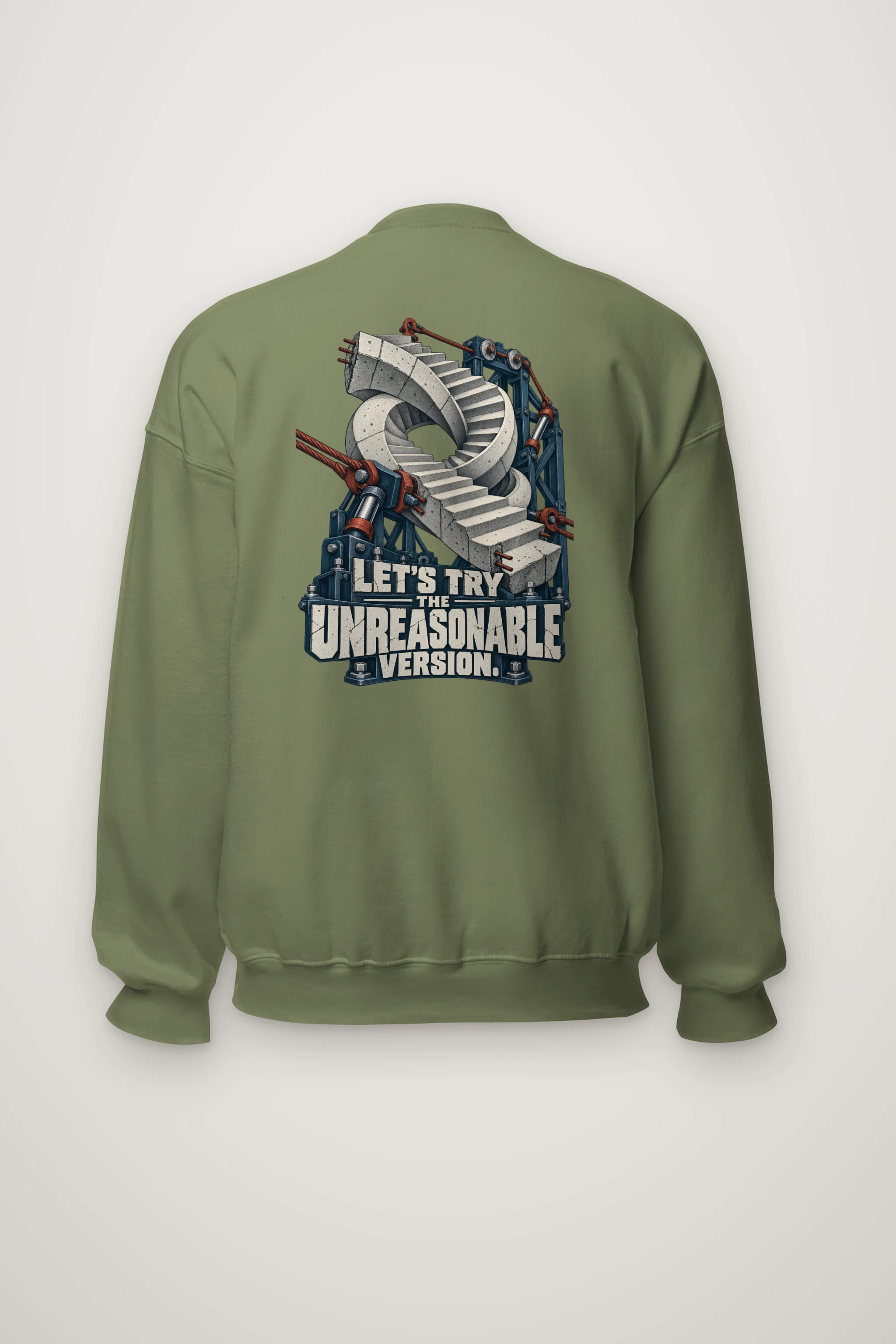 "Let's Try The Unreasonable Version" Heavy Blend Unisex Crewneck Sweatshirt