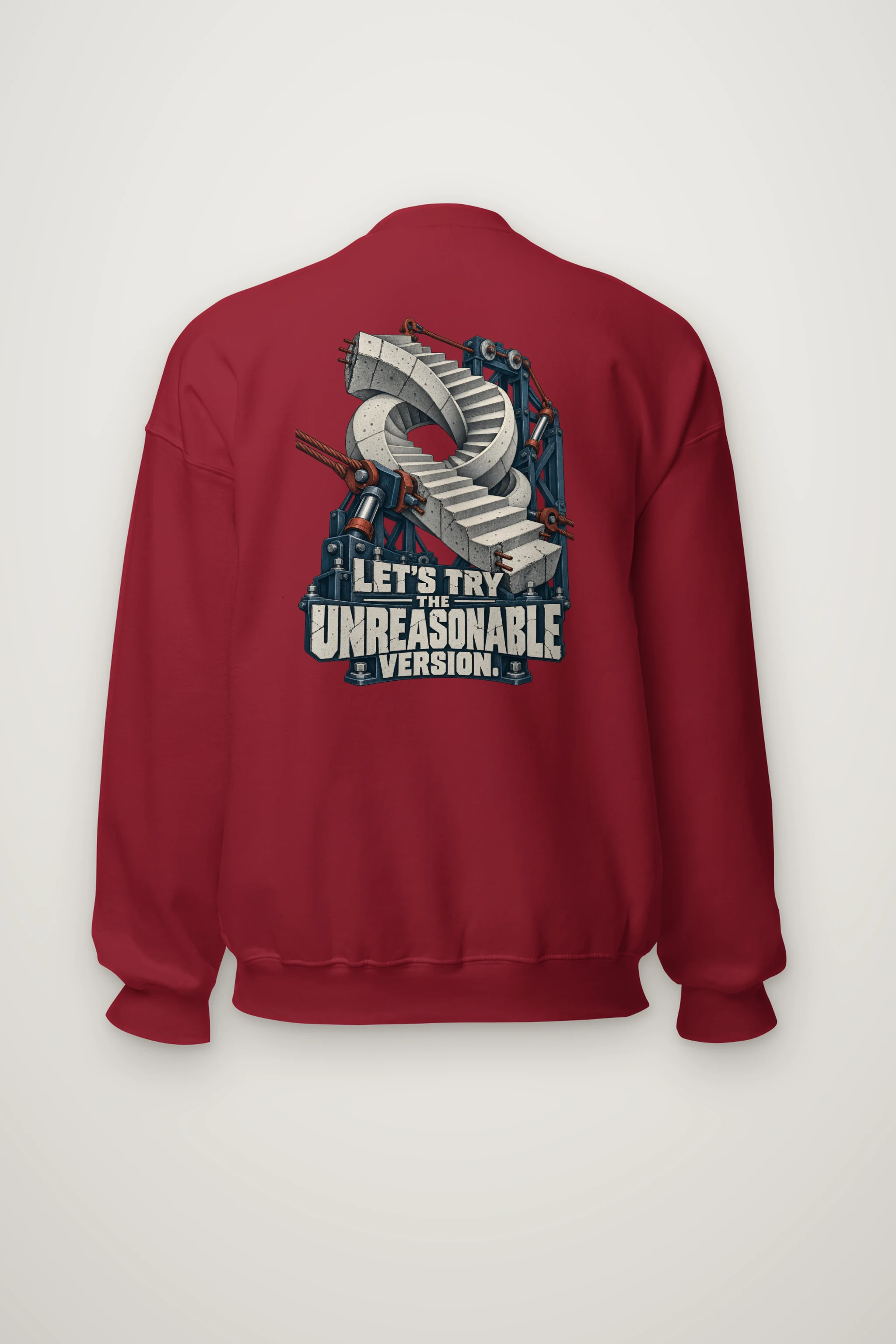 "Let's Try The Unreasonable Version" Heavy Blend Unisex Crewneck Sweatshirt