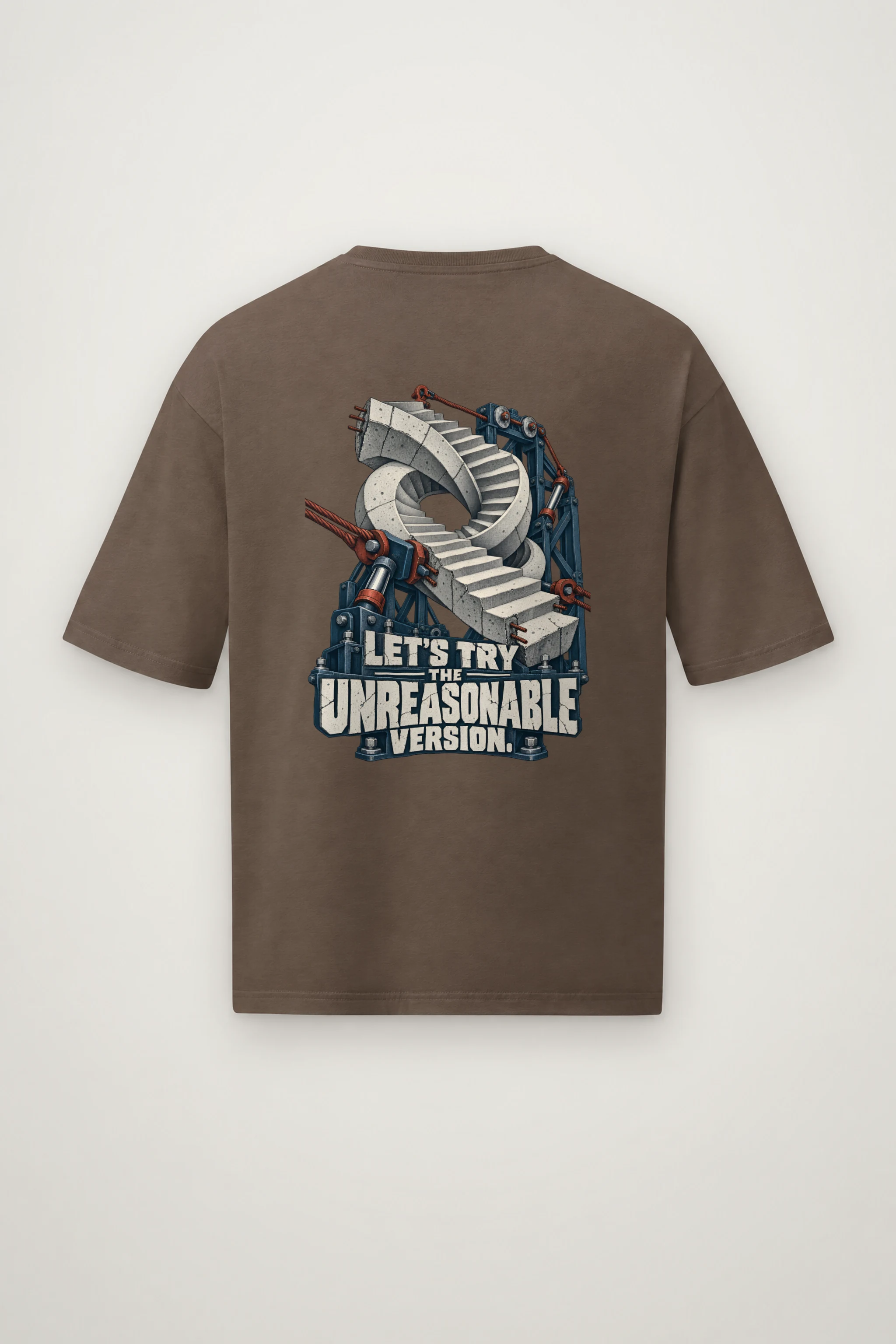 "Let's Try The Unreasonable Version" Men's Oversized Heavyweight Crewneck T-Shirt