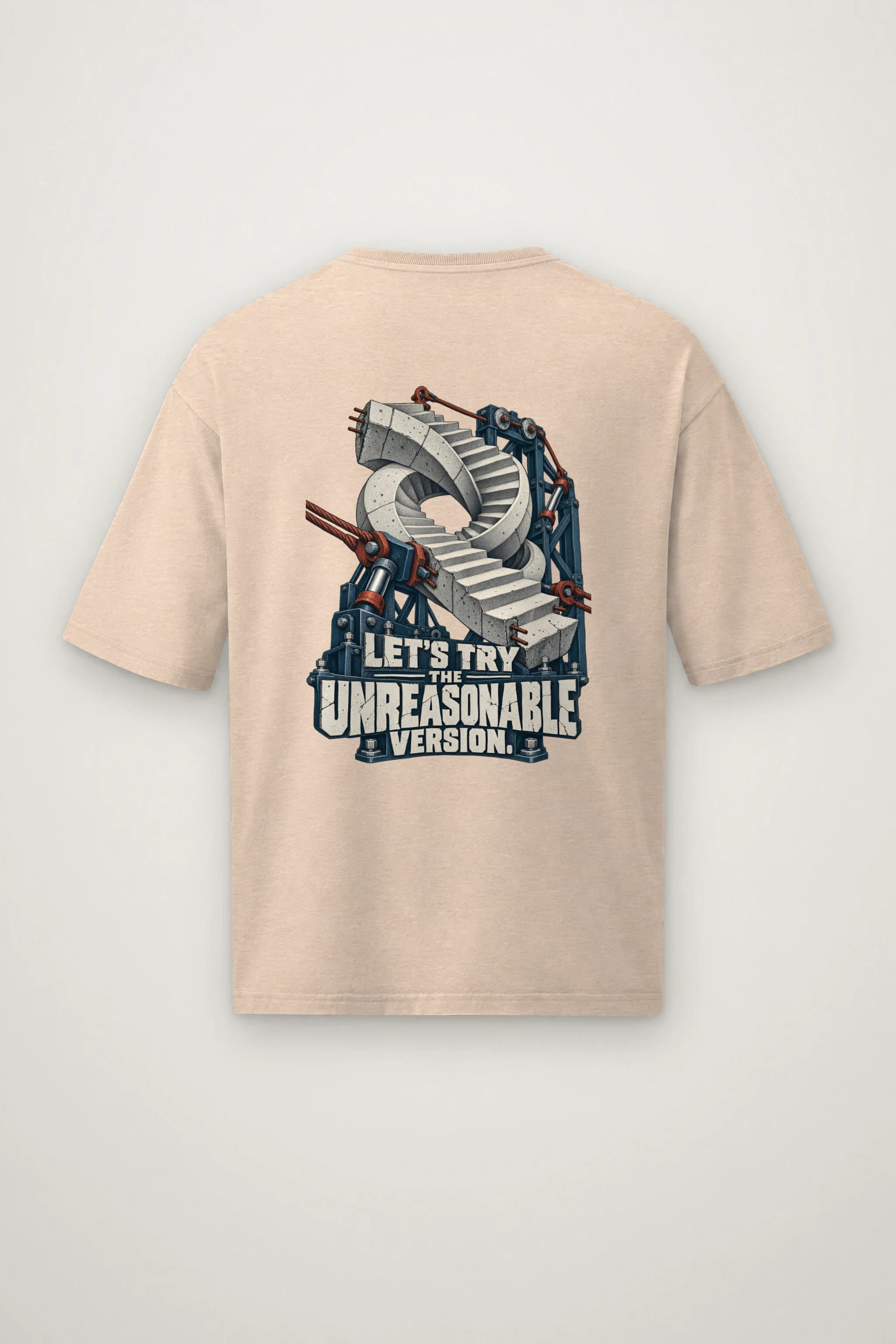 "Let's Try The Unreasonable Version" Men's Oversized Heavyweight Crewneck T-Shirt