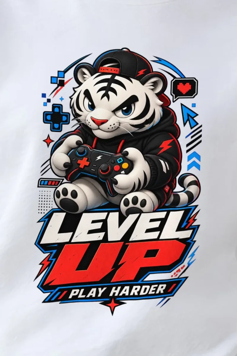 "Level Up" 1 Crewneck Sweatshirt - the graphic up close