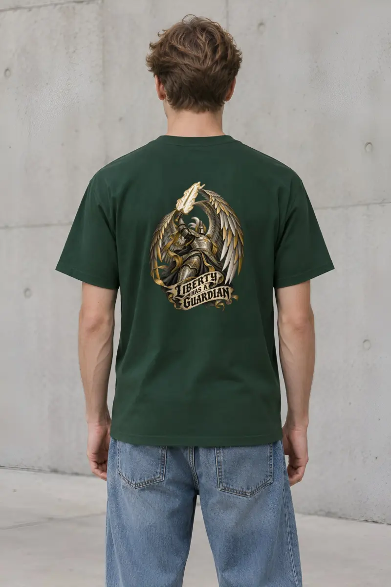 “Liberty Has a Guardian” Heavyweight Unisex Crewneck T-shirt