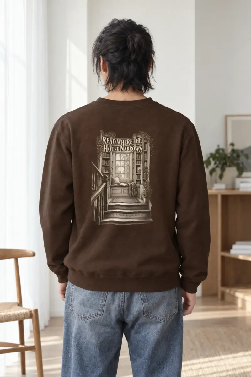 "Library Stair Nook" Heavy Blend Unisex Crewneck Sweatshirt