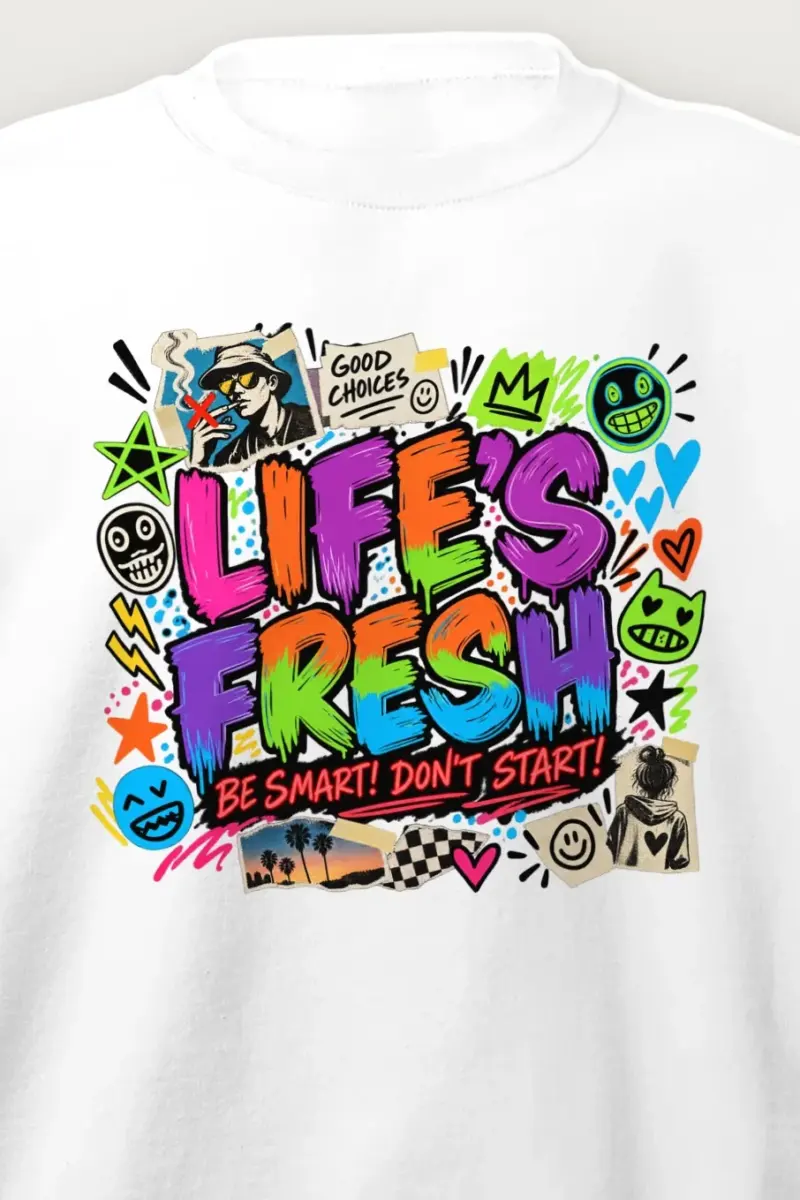 "Lifes Fresh Graffiti" Heavy Blend Unisex Crewneck Sweatshirt